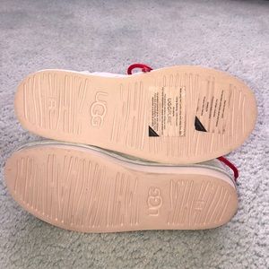 UGG Shoes - Cream Ugh boots with red laces UGG Shoes - Cream Ugh boots with red laces